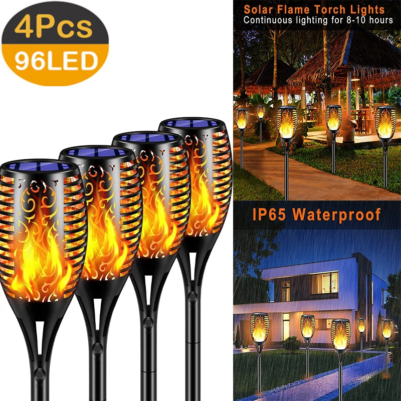 Solar Flame Torch Light Solar Lights Outdoor Decorative with Flickering Flame Waterproof Christmas Lights for Patio Garden Yard
Solar Flame Torch Light Solar Lights Outdoor Decorative with Flickering Flame Waterproof Christmas Lights for Patio Garden Yard