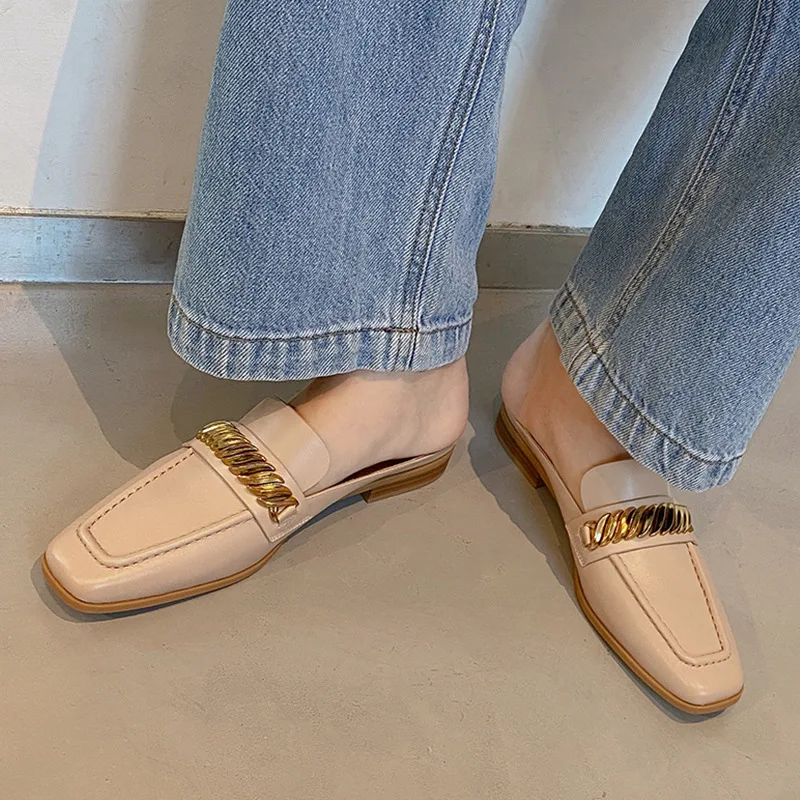 KMEIOO Ladies Flat Shoes Baotou Half-toe Shoes 2021 Summer New Sheepskin Square Toe Lazy Slippers Sandals Women Brand Shoes
KMEIOO Ladies Flat Shoes Baotou Half-toe Shoes 2021 Summer New Sheepskin Square Toe Lazy Slippers Sandals Women Brand Shoes