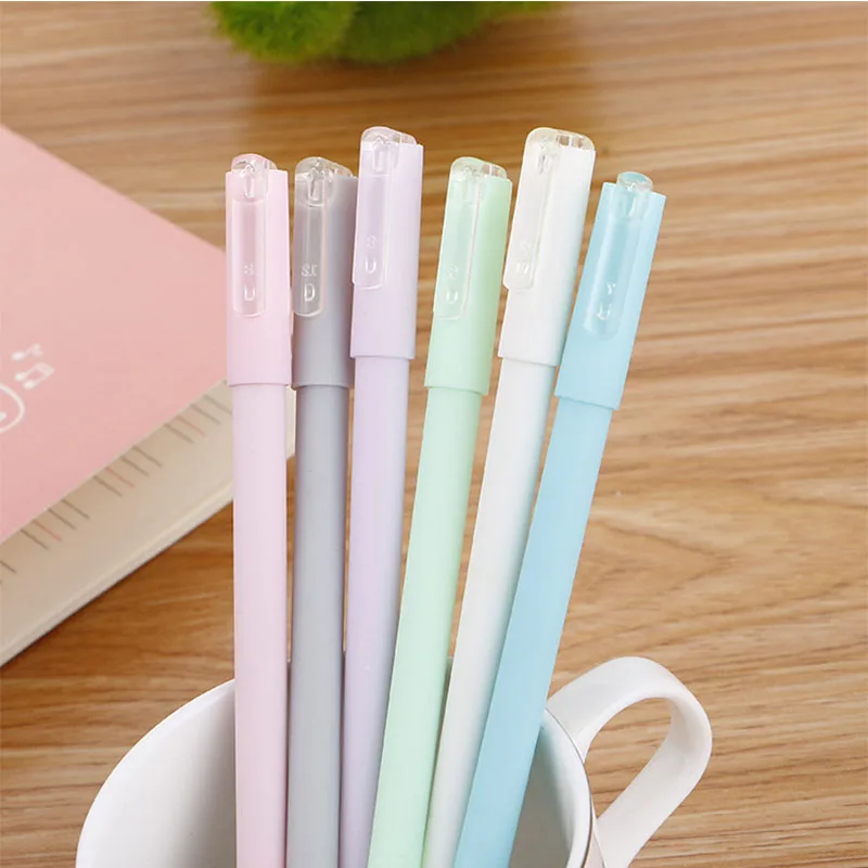 6pcs/set Candy Color Gel Pens Kawaii Stationery 0.5mm Black Signature Pen Papelería Office School Supplies Cute Pens Wholesale
6pcs/set Candy Color Gel Pens Kawaii Stationery 0.5mm Black Signature Pen Papelería Office School Supplies Cute Pens Wholesale