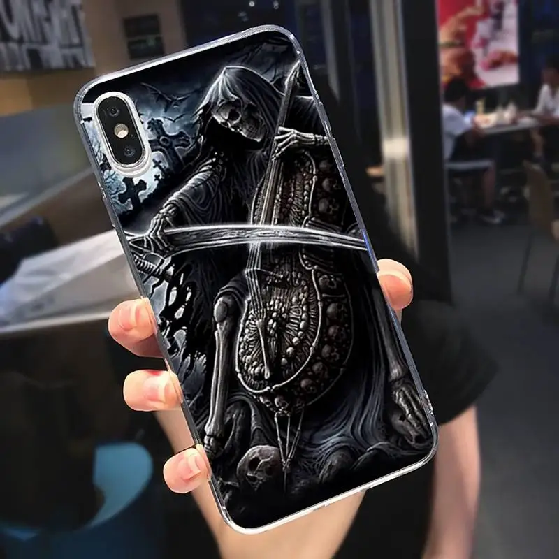 Grim Reaper Skull Skeleton Phone Case Transparent for iPhone 6 7 8 11 12 s mini pro X XS XR MAX Plus
Grim Reaper Skull Skeleton Phone Case Transparent for iPhone 6 7 8 11 12 s mini pro X XS XR MAX Plus