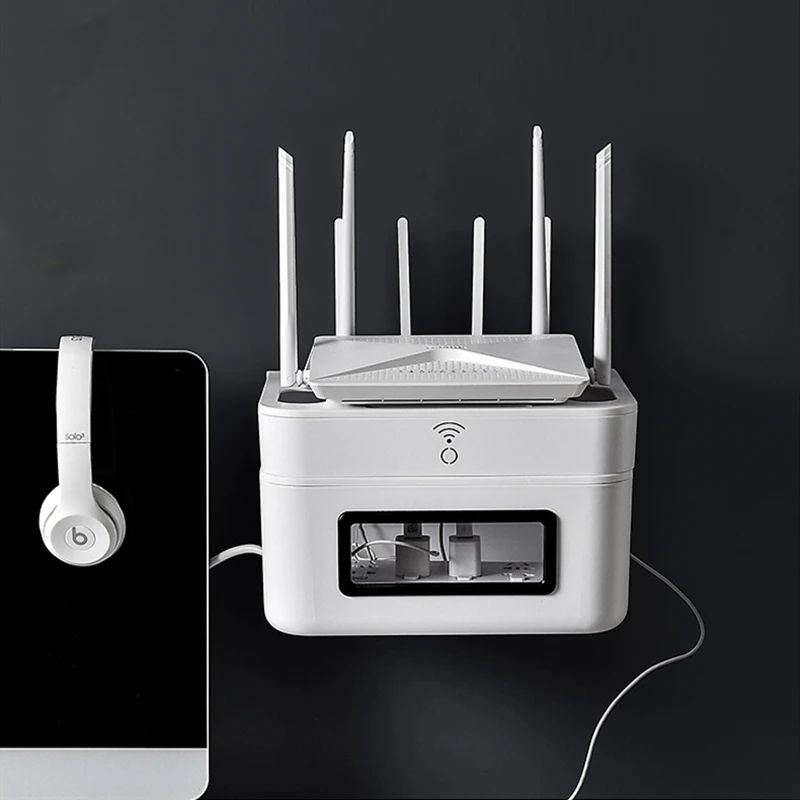 Коробка для хранения Wi Fi роутера настенный органайзер проводки стеллаж передачи