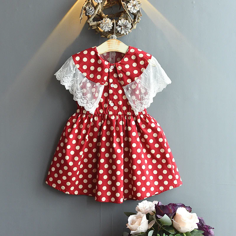 New Summer Girls' Dress Fashion American Lace Doll Collar Polka Dot Princess Party Dress Children Baby Kids Girls' Clothing
New Summer Girls' Dress Fashion American Lace Doll Collar Polka Dot Princess Party Dress Children Baby Kids Girls' Clothing