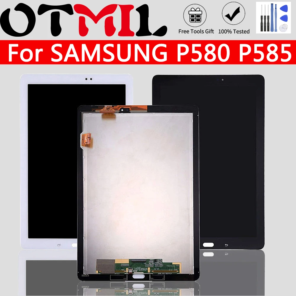 ЖК-дисплей для SAMSUNG Galaxy P580 P585 с сенсорным экраном и рамкой дигитайзер Samsung TAB A 10 1 2016