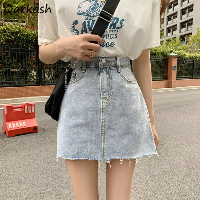 Denim Skirts Women Mini High Waist Ulzzang Simple All-match Students Leisure Street Classic Daily Ladies Vintage Ins Fashionable
Denim Skirts Women Mini High Waist Ulzzang Simple All-match Students Leisure Street Classic Daily Ladies Vintage Ins Fashionable