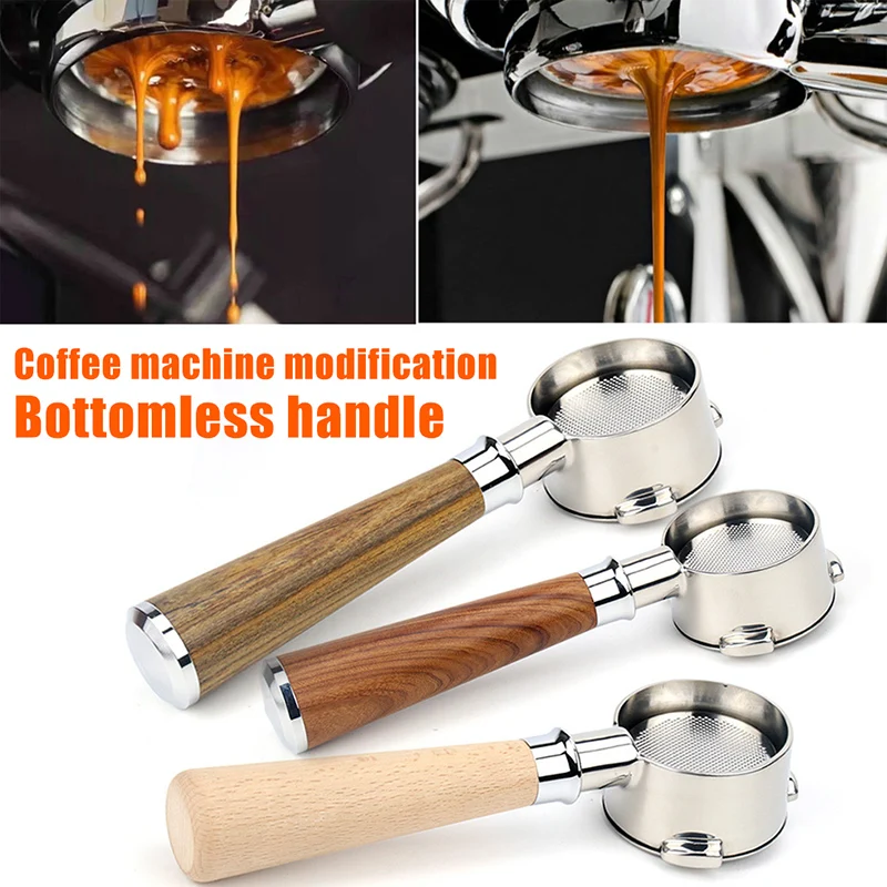 Bottomless Portafilter Stainless Steel Wood Handle for Coffee Machine Espresso Machine Tool LBE
Bottomless Portafilter Stainless Steel Wood Handle for Coffee Machine Espresso Machine Tool LBE