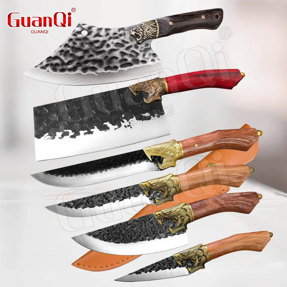 Hand Forging Kitchen Knife Professional Shredded Meat Vegetables Slice Traditional Labor-saving Knives Sharp Nakiri Cleaver
Hand Forging Kitchen Knife Professional Shredded Meat Vegetables Slice Traditional Labor-saving Knives Sharp Nakiri Cleaver