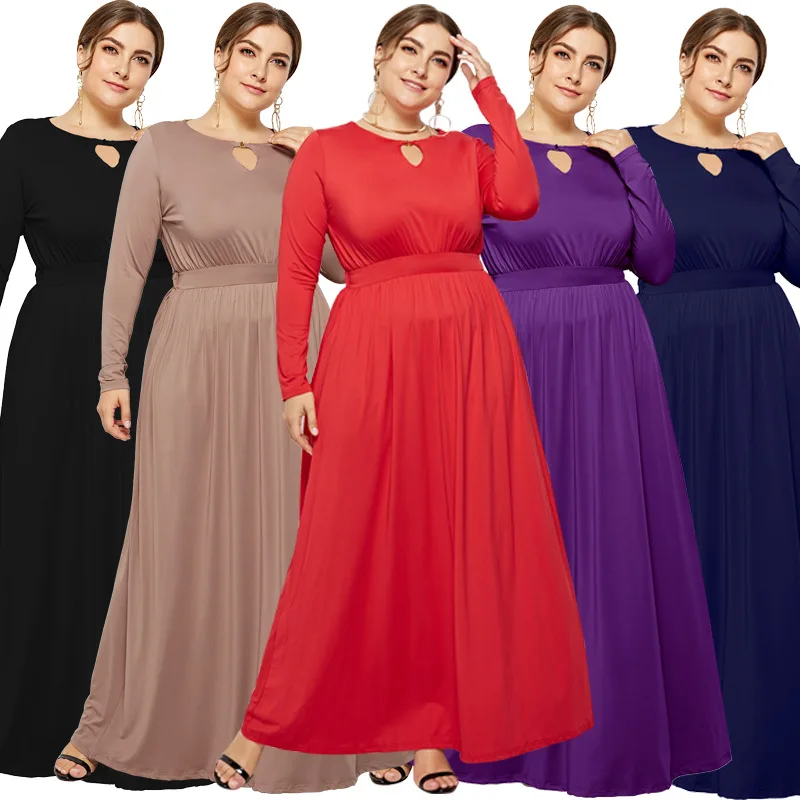 Women Spring Maxi Dress Long Sleeve O-neck Hollow Out Loose Dress Elegant Plus Size Women Long Dress
Women Spring Maxi Dress Long Sleeve O-neck Hollow Out Loose Dress Elegant Plus Size Women Long Dress
