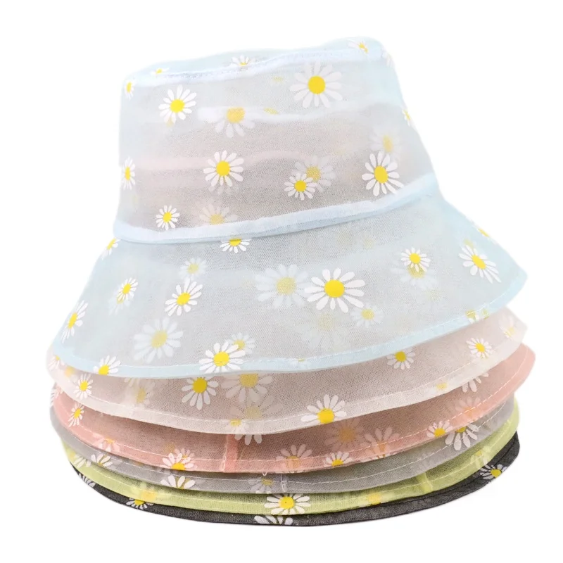 Daisy Bucket Hat Transparent Panama Women Mesh Lace Flower Beach Travel Hats Fashion Spring Summer Sun Cap 2021 NEW
Daisy Bucket Hat Transparent Panama Women Mesh Lace Flower Beach Travel Hats Fashion Spring Summer Sun Cap 2021 NEW