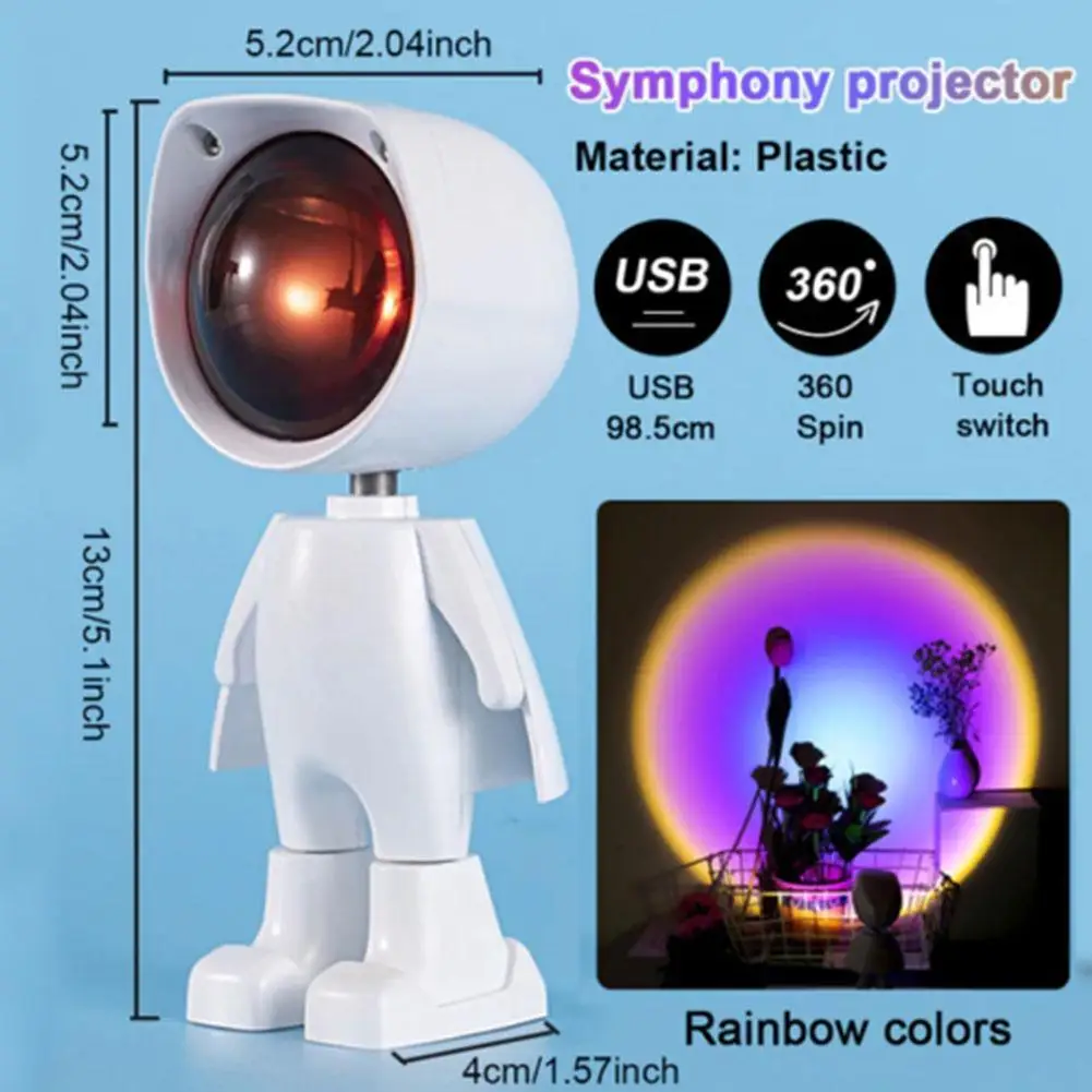 LED Sunset Rainbow Projector Atmosphere Night Light Wall Light Lamp Decorations O1Q7
LED Sunset Rainbow Projector Atmosphere Night Light Wall Light Lamp Decorations O1Q7
