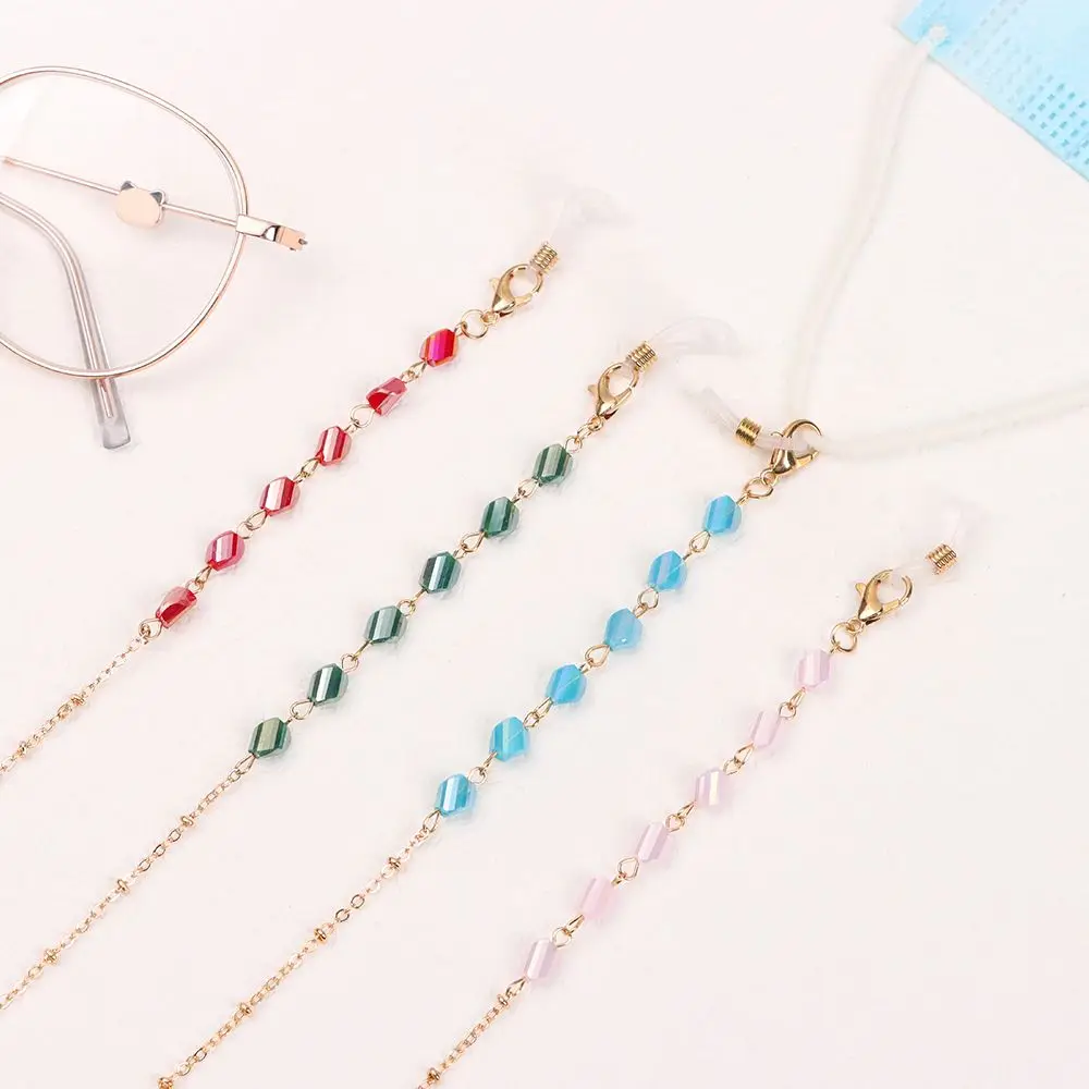 

Fashion Metal Anti-lost Crystal Beaded Reading Glasses Cords Sunglasses Lanyards Glasses Chains Eyeglasses Cord