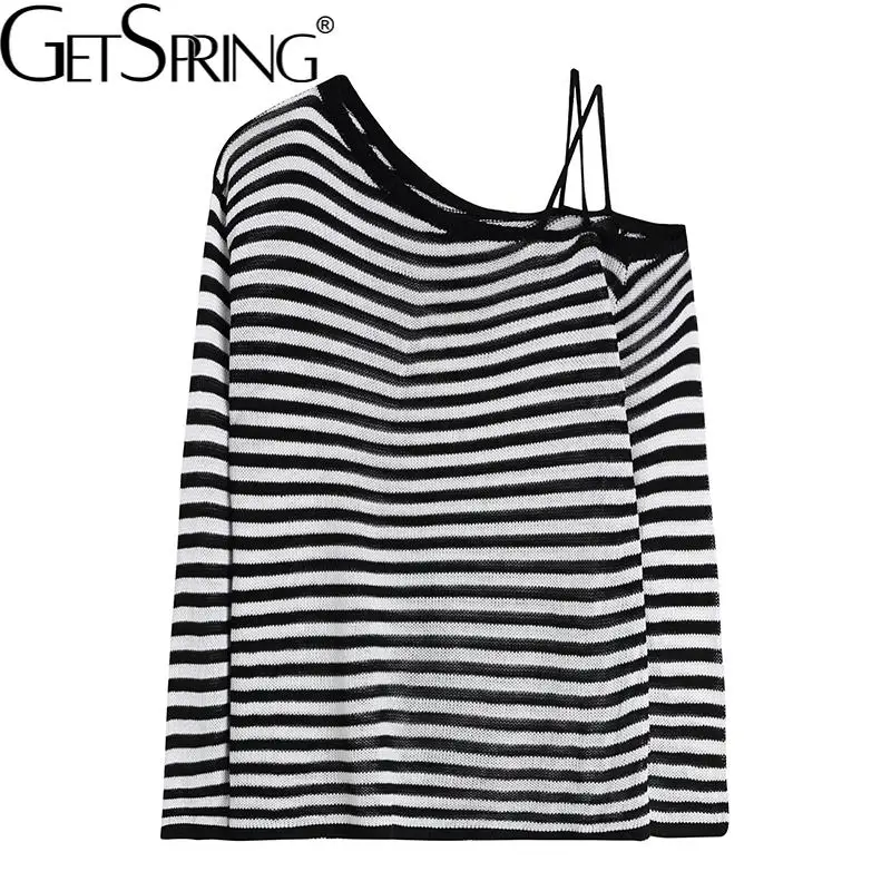 Getspring Women Sweater Irregular Off Shoulder Striped Pullover Sweaters Asymmetry Casual Vintage Knitting Tops 2021 New Fashion
Getspring Women Sweater Irregular Off Shoulder Striped Pullover Sweaters Asymmetry Casual Vintage Knitting Tops 2021 New Fashion