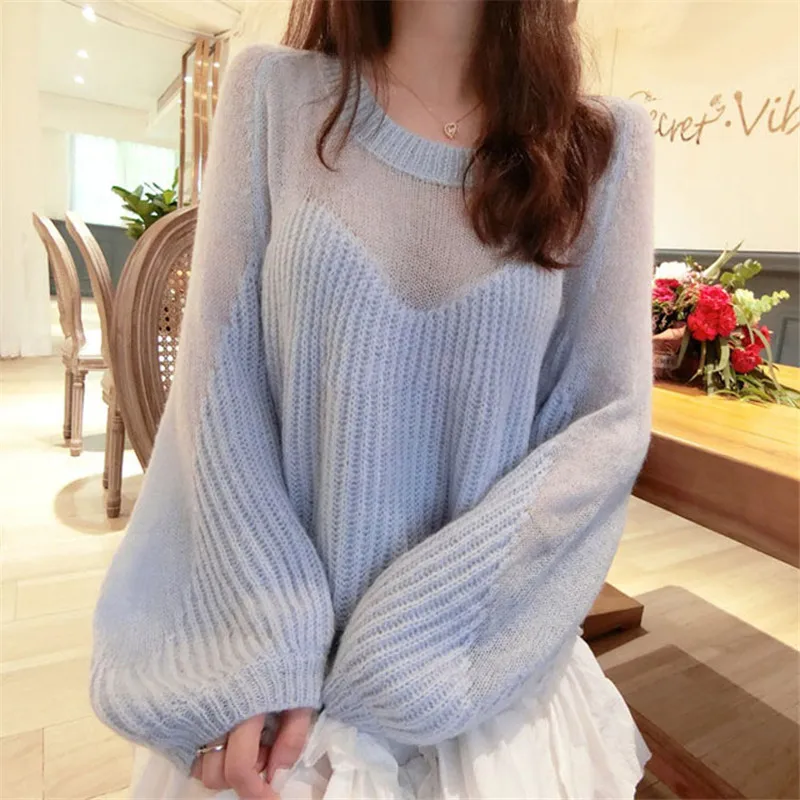Women Fashion Thin Soft Wool Sweater Long Lantern Sleeve Loose Casual Knit Pullover O Neck Red White Knit Tops Sweater Jumper
Women Fashion Thin Soft Wool Sweater Long Lantern Sleeve Loose Casual Knit Pullover O Neck Red White Knit Tops Sweater Jumper