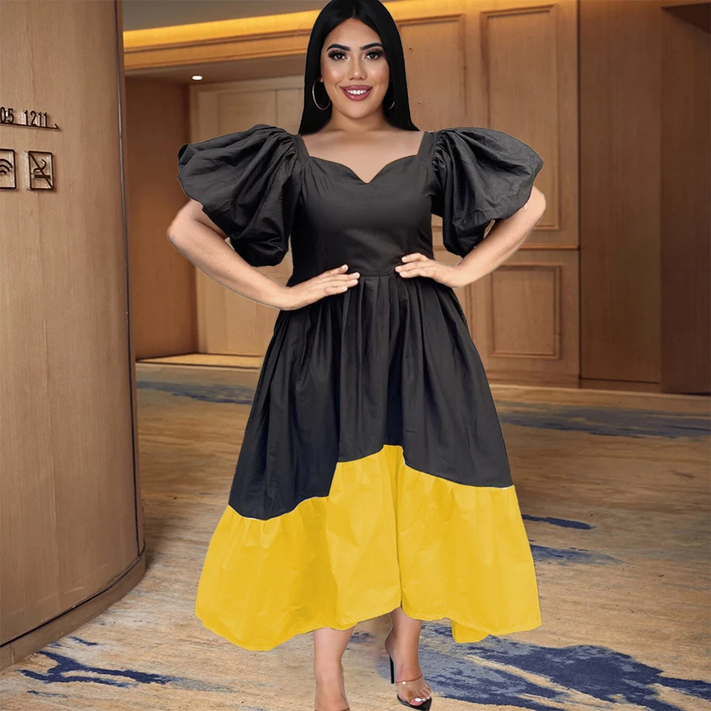 Cotton Dress Plus Size V Neck Short Lantern Sleeve A Line Casual Office Lady Daily Party Patchwork Midi Dresses for Women 2022
Cotton Dress Plus Size V Neck Short Lantern Sleeve A Line Casual Office Lady Daily Party Patchwork Midi Dresses for Women 2022