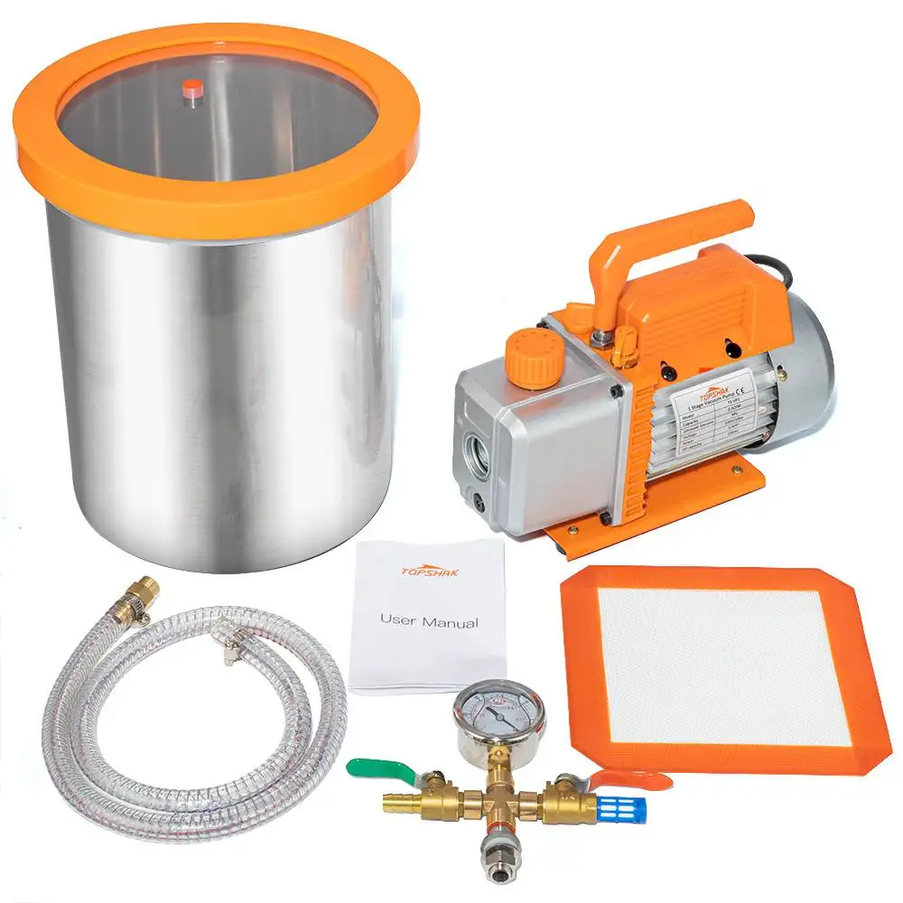 

Electric Vacuum Pump Air Compressor With 3 Gallon Vacuum Chamber 3.0 CFM Air Pump Tool Kit High Pressure Safety Valve US AU
