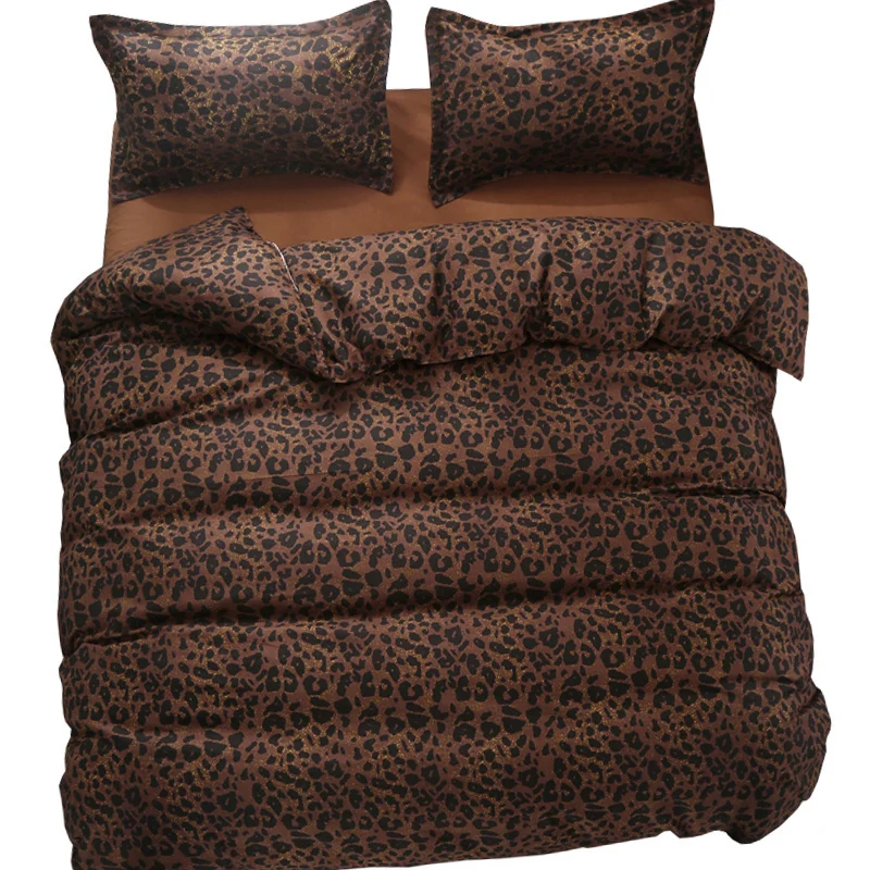 Leopard-print Coffee Bedding Set Duvet Quilt Cover+Sheet+Pillow Case Four-Piece B26
Leopard-print Coffee Bedding Set Duvet Quilt Cover+Sheet+Pillow Case Four-Piece B26