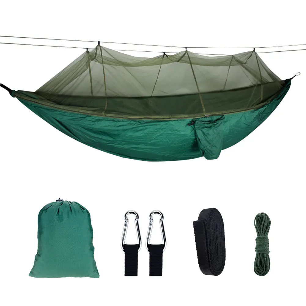 Portable Outdoor Mosquito Net Hammock Double 210t Nylon Anti-Mosquito Parachute Cloth Air Camping Tent Hanging Sleeping Swing
Portable Outdoor Mosquito Net Hammock Double 210t Nylon Anti-Mosquito Parachute Cloth Air Camping Tent Hanging Sleeping Swing