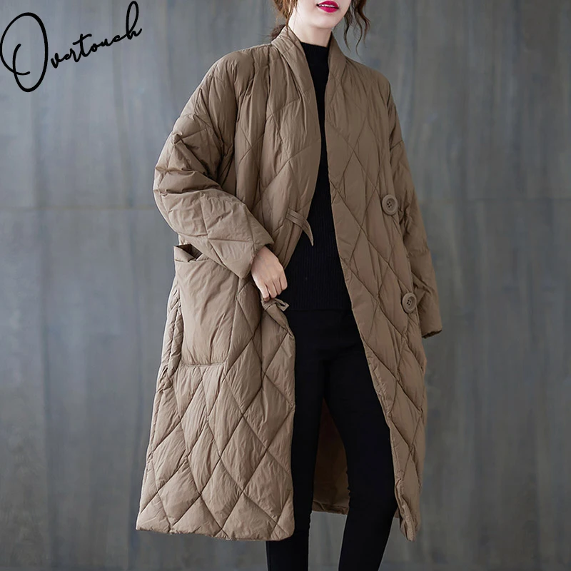 Overtouch Autumn Winter Women Parkas Jacket Long Coat Plaid Outerwear Cotton Clothing Thicken Warm Loose Oversize Lady Overcoat
Overtouch Autumn Winter Women Parkas Jacket Long Coat Plaid Outerwear Cotton Clothing Thicken Warm Loose Oversize Lady Overcoat