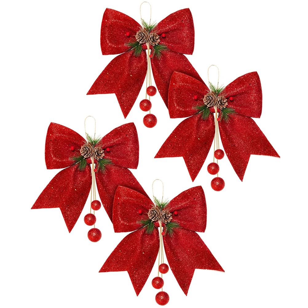 4 PCS Large Handmade Bowknots Glitter Christmas Ribbon Bow Pine Cones Christmas Tree Decoration Handmade Christmas Ornament 
4 PCS Large Handmade Bowknots Glitter Christmas Ribbon Bow Pine Cones Christmas Tree Decoration Handmade Christmas Ornament