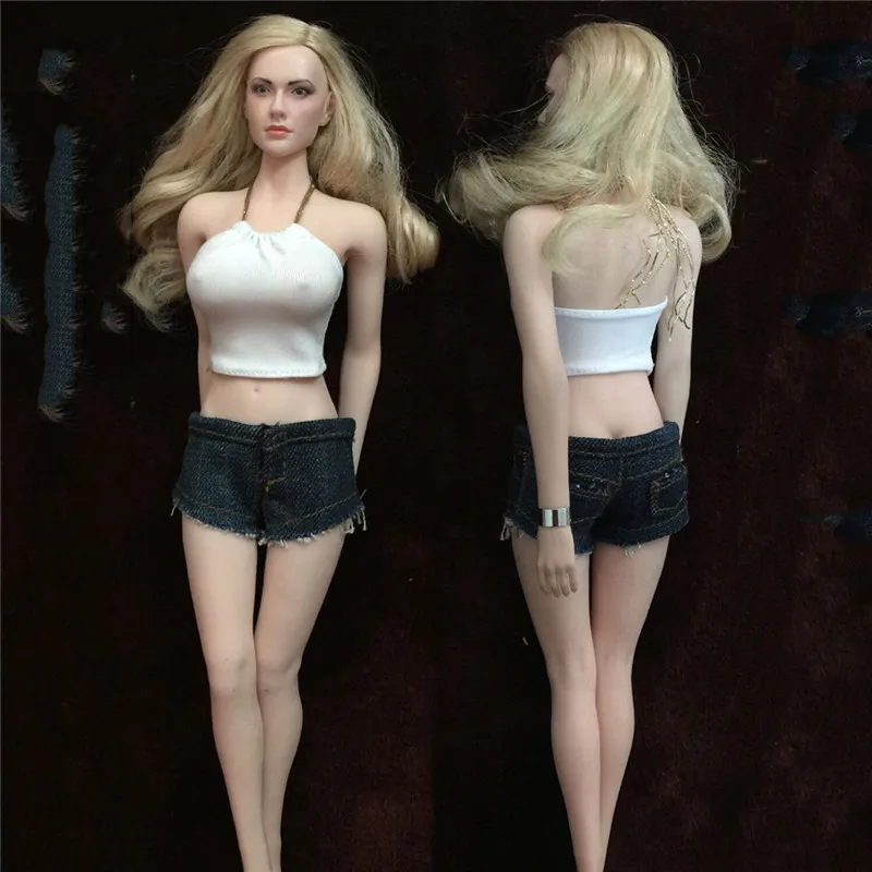 1/6 Scale White Chest-wrapped Sling Vest Denim Shorts for 12inch Steel Skeleton Ph Hottoy UD Big Medium Chest Doll
1/6 Scale White Chest-wrapped Sling Vest Denim Shorts for 12inch Steel Skeleton Ph Hottoy UD Big Medium Chest Doll