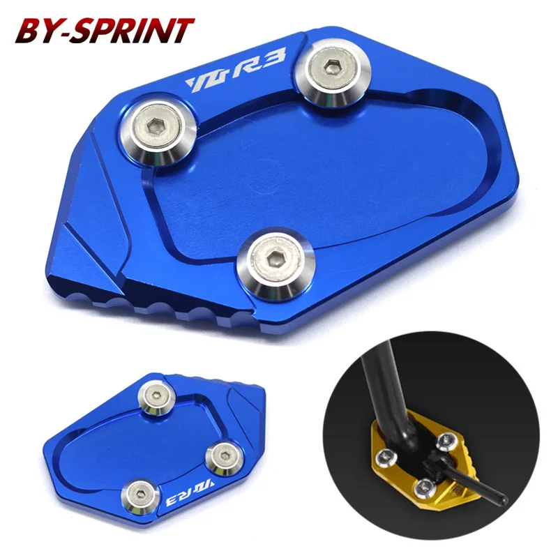 Motorcycle CNC High Quality Foot Side Stand Pad Enlargement Plate Kickstand Extension For YAMAHA YZF-R3 R3 yzf-r3 2014-2020 Logo
Motorcycle CNC High Quality Foot Side Stand Pad Enlargement Plate Kickstand Extension For YAMAHA YZF-R3 R3 yzf-r3 2014-2020 Logo