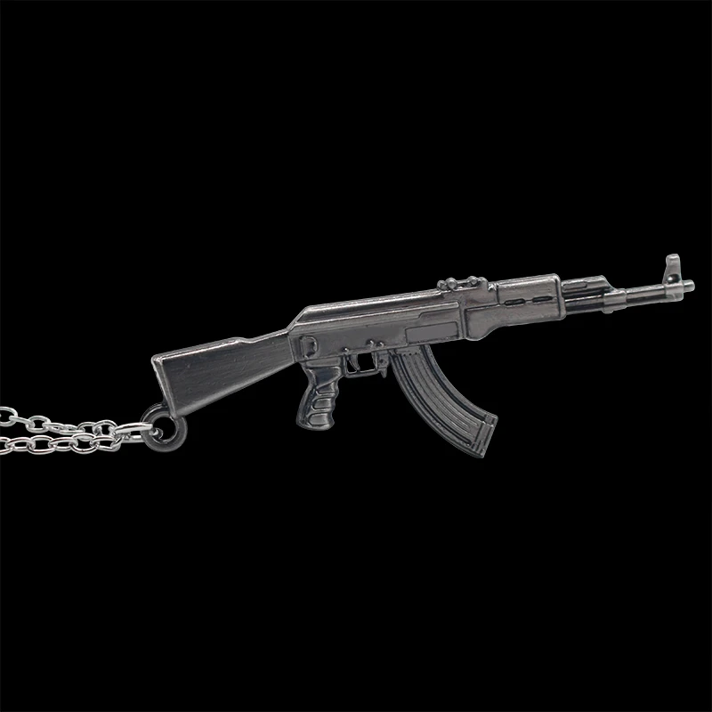 Fashion Charm Men's Necklace Creative 3D Model Gun Pendant Cool Man Weapon Model Zinc Alloy Jewelry Gift
Fashion Charm Men's Necklace Creative 3D Model Gun Pendant Cool Man Weapon Model Zinc Alloy Jewelry Gift