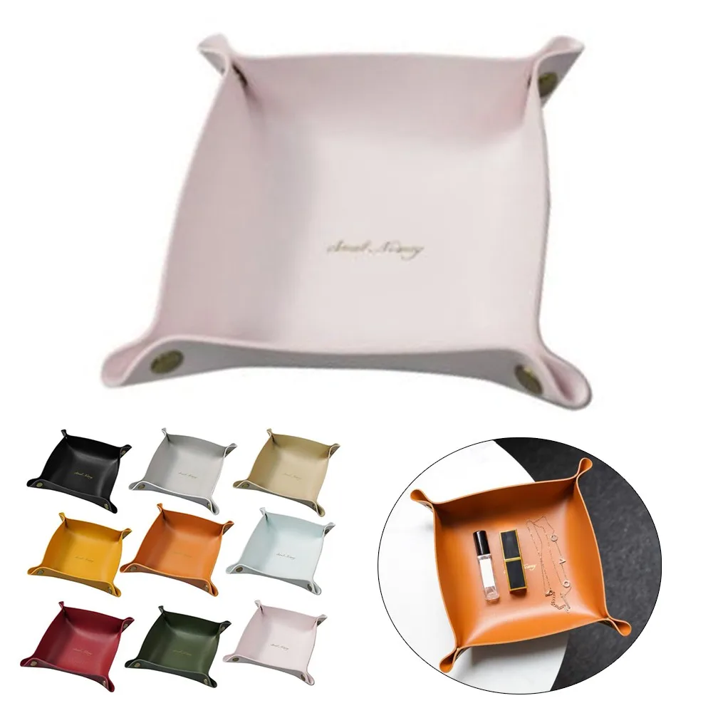 Foldable Storage Box Dice Tray PU Leather Folding Key Coin Storage Square Plate For Jewelry Box Desktop Storage Home Decoration
Foldable Storage Box Dice Tray PU Leather Folding Key Coin Storage Square Plate For Jewelry Box Desktop Storage Home Decoration