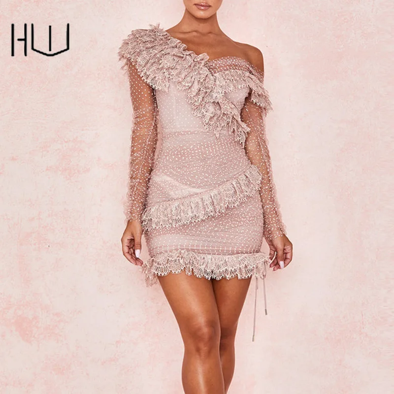 Blush Frill Bandage Bodycon Dress V Neck Slim Long Sleeve Elegant Lace Dresses for Women Off The Shoulder Party Evening Vestidos
Blush Frill Bandage Bodycon Dress V Neck Slim Long Sleeve Elegant Lace Dresses for Women Off The Shoulder Party Evening Vestidos