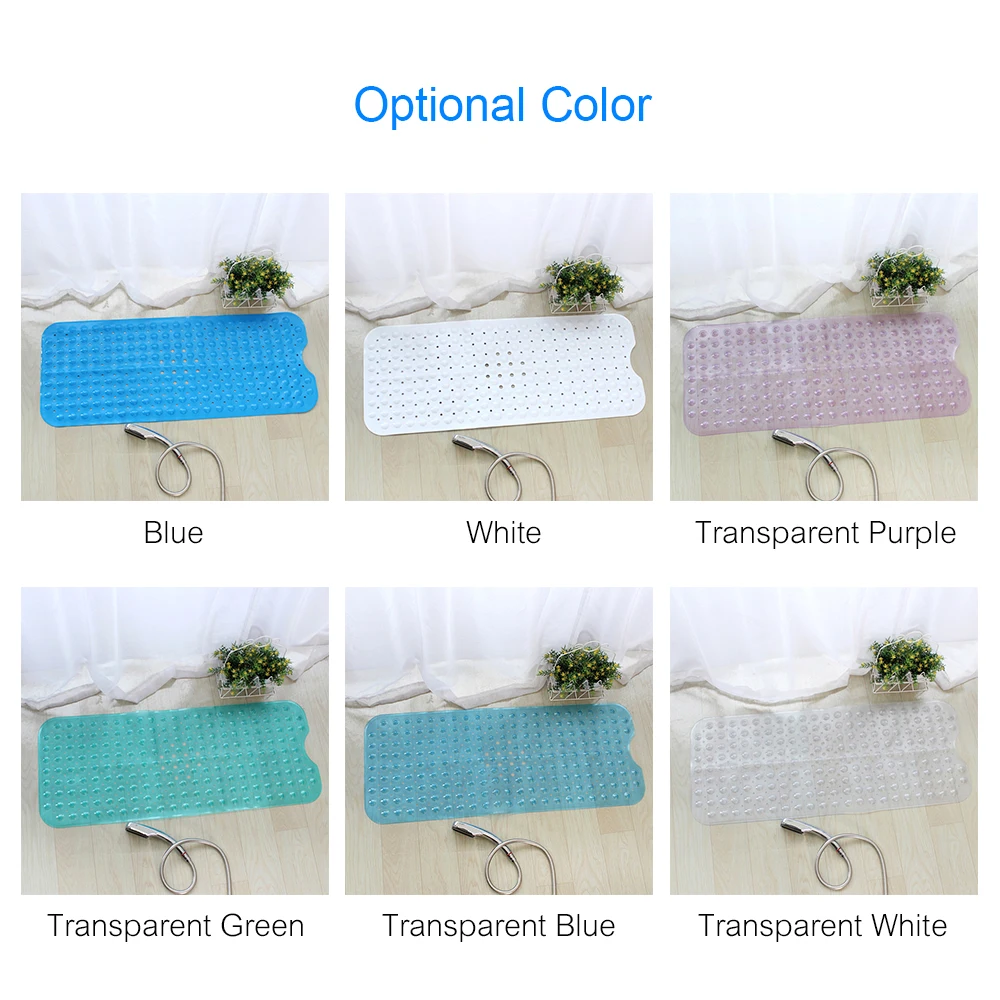 New 16*39 in PVC Non-Slip Bathtub Mat Quick Drainage Mildew Resistant Bathroom Shower Mat Massage Floor Mat with Suction Cups
New 16*39 in PVC Non-Slip Bathtub Mat Quick Drainage Mildew Resistant Bathroom Shower Mat Massage Floor Mat with Suction Cups