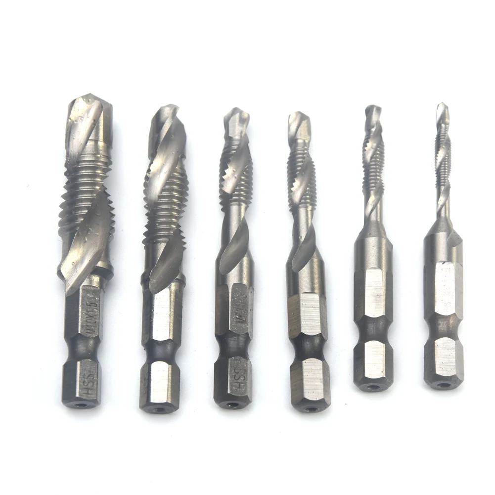 6pcs Compound Tap 3 In 1 Tile Ceramic Drill Bits Hole Saw Woodworking Tools Hexagon Handle Durable Multifunctional Shank Coated
6pcs Compound Tap 3 In 1 Tile Ceramic Drill Bits Hole Saw Woodworking Tools Hexagon Handle Durable Multifunctional Shank Coated
