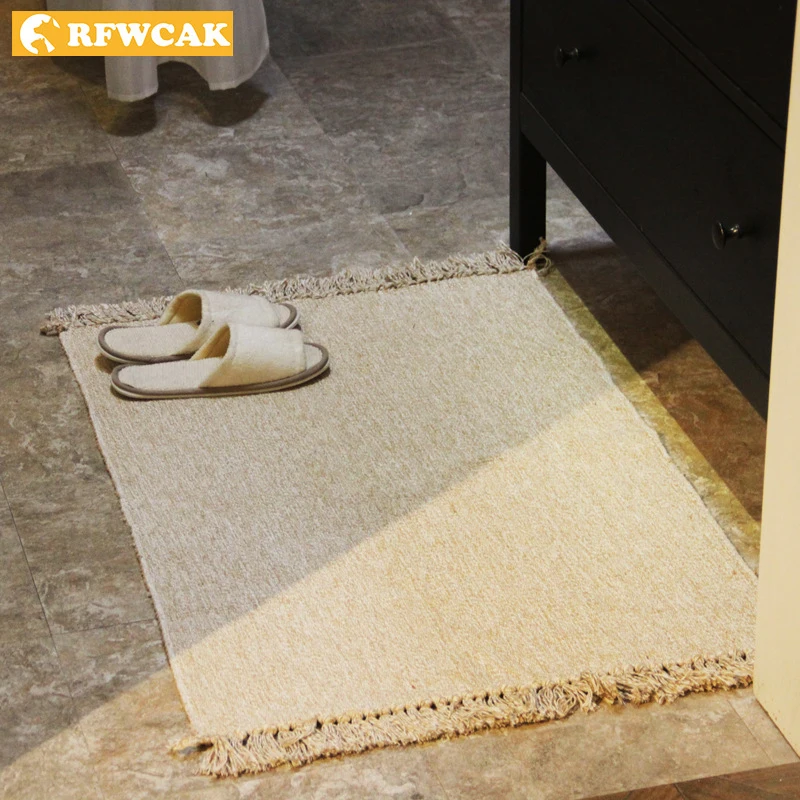 Modern Minimalist Machine Wash Household Water Absorbent Non-slip Bathroom Door Mat Japanese Woven Carpet Bay Window Floor Mat
Modern Minimalist Machine Wash Household Water Absorbent Non-slip Bathroom Door Mat Japanese Woven Carpet Bay Window Floor Mat