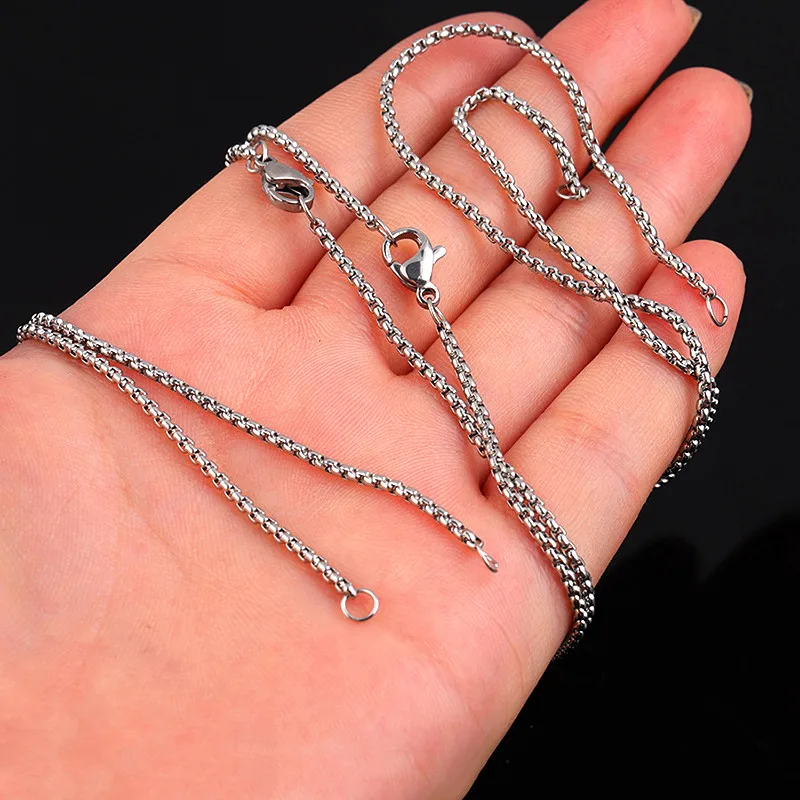 5 шт. квадратная жемчужная цепочка из нержавеющей стали DIY для ожерелья