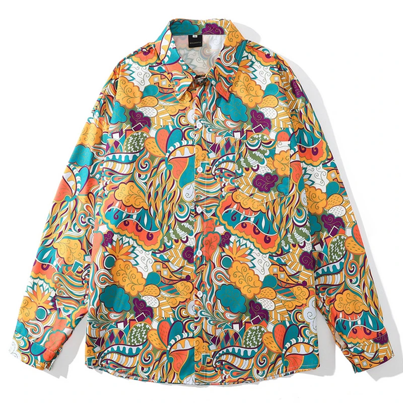 Men's Europe Vintage Print Hawaii Shirts Summer Harajuku Button Shirts Streetwear Long Sleeve Oversize Blouse camisa masculina
Men's Europe Vintage Print Hawaii Shirts Summer Harajuku Button Shirts Streetwear Long Sleeve Oversize Blouse camisa masculina