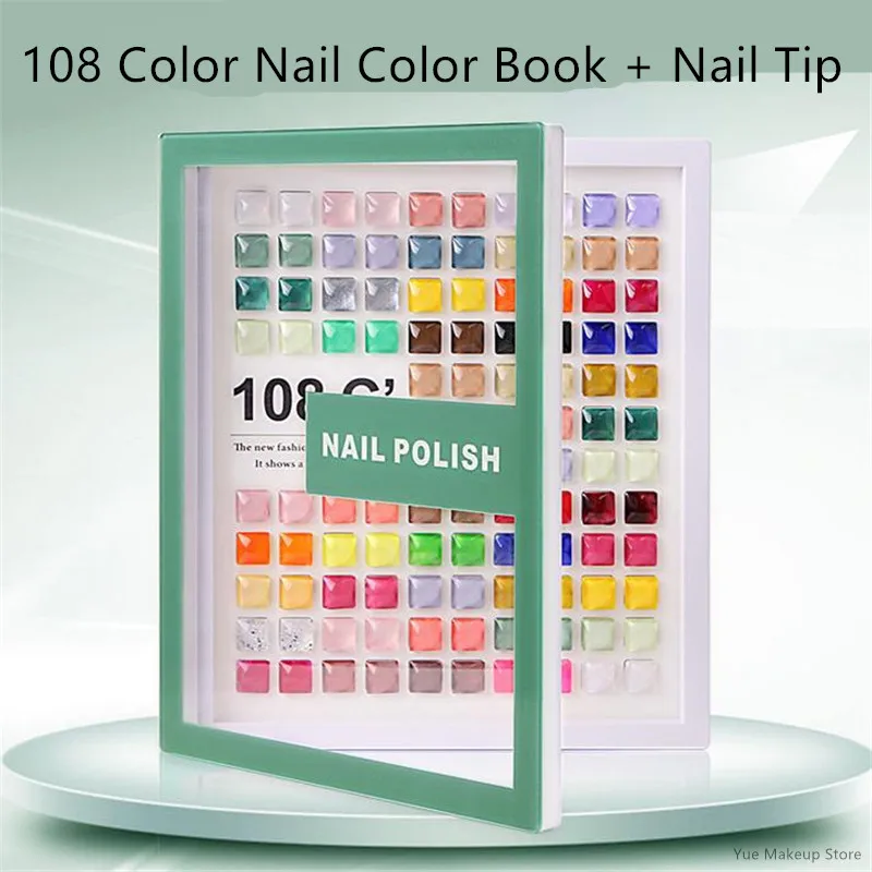 108 Colors Acrylic Not Self-adhesive Nail Color Book Professional Nail Polish UV Gel Color Card Salon Tools With Nail Tips 30#3
108 Colors Acrylic Not Self-adhesive Nail Color Book Professional Nail Polish UV Gel Color Card Salon Tools With Nail Tips 30#3