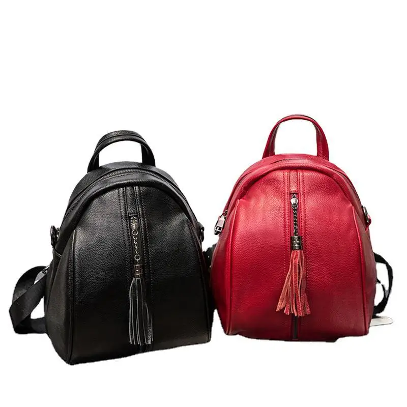 2021 new first layer cowhide backpack Korean version multifunctional tassel simple mini women's backpack
2021 new first layer cowhide backpack Korean version multifunctional tassel simple mini women's backpack