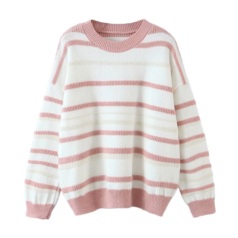 Women's Fashion Loose Autumn 2020 New Show Thin Stripe Knit Sweater Long Sleeve Pullover Neck Keep Warm Comfortable Commuter
Women's Fashion Loose Autumn 2020 New Show Thin Stripe Knit Sweater Long Sleeve Pullover Neck Keep Warm Comfortable Commuter