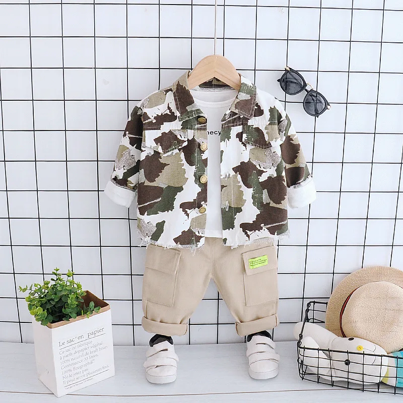 Baby Boys Clothes Cotton Spring Autumn Children T Shirts Camouflage Hooded Pants 3Pcs/sets Infant Kid Fashion Toddler Tracksuits
Baby Boys Clothes Cotton Spring Autumn Children T Shirts Camouflage Hooded Pants 3Pcs/sets Infant Kid Fashion Toddler Tracksuits