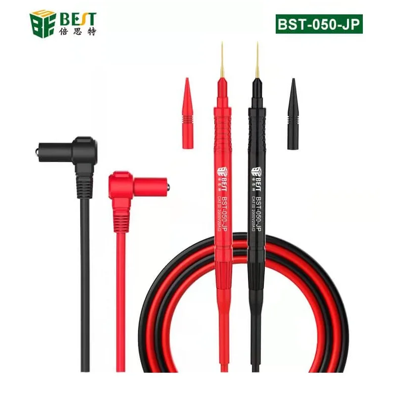 

BST-050-JP Super Conducting Thin Point Lead Multimeter Lead Wire Extra Sharp Steel Needle 20A High Current