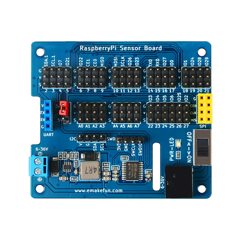 Raspberry Pi 4th generation 4b/3b+ sensor IO expansion board with ADC/PWM GPIO expansion board I2C control with DC
Raspberry Pi 4th generation 4b/3b+ sensor IO expansion board with ADC/PWM GPIO expansion board I2C control with DC