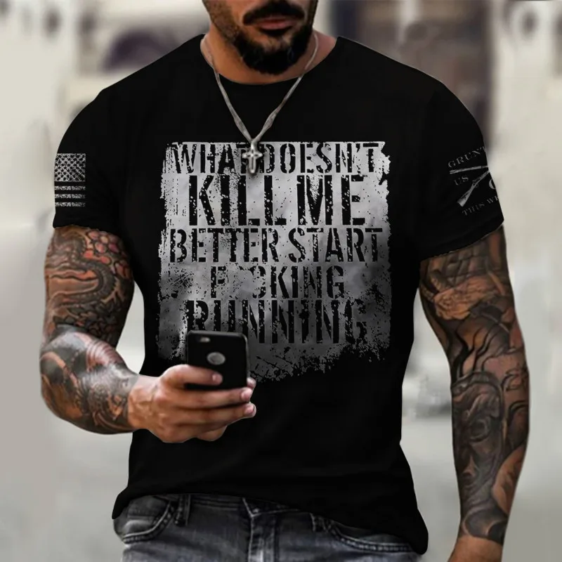 Printed oversized T-shirt men's summer trend product leisure fitness outdoor street round neck short sleeve sports trend shirt
Printed oversized T-shirt men's summer trend product leisure fitness outdoor street round neck short sleeve sports trend shirt