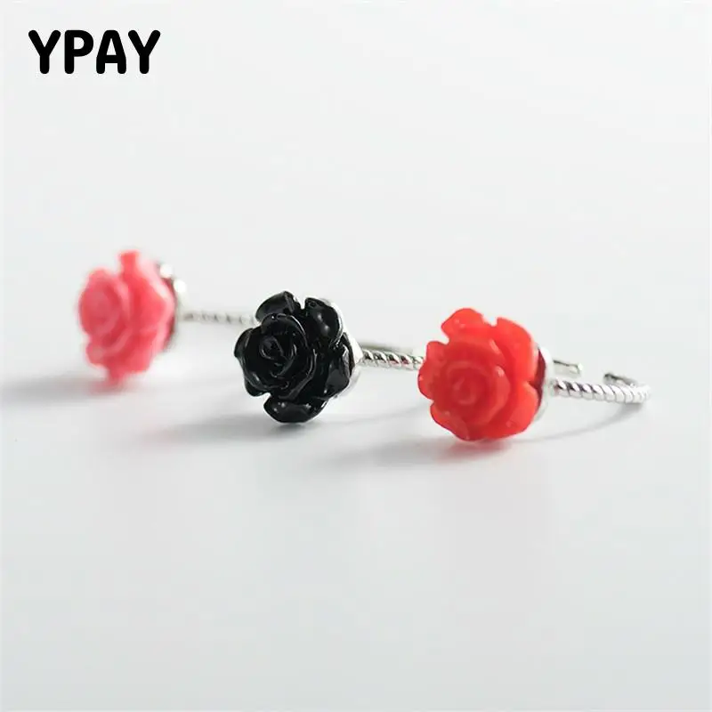 YPAY Genuine 925 Sterling Silver Rose Flower Open Finger Rings for Women Engagement Ring Fine Jewelry Christmas Gift YMR464
YPAY Genuine 925 Sterling Silver Rose Flower Open Finger Rings for Women Engagement Ring Fine Jewelry Christmas Gift YMR464