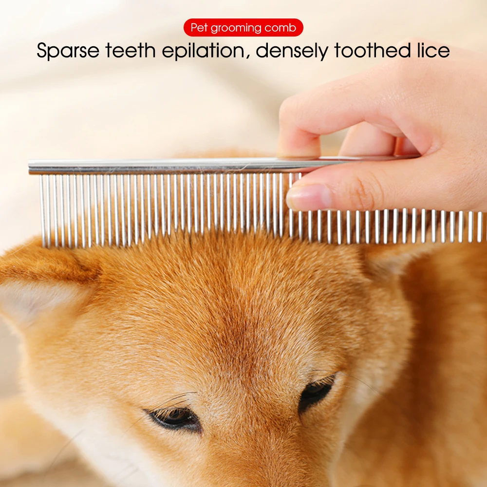 Stainless Steel Hair Comb Puppy Dog Cat Metal Double Row Teeth Brush Pet Grooming Pet Hair Remover For Laundry Durable
Stainless Steel Hair Comb Puppy Dog Cat Metal Double Row Teeth Brush Pet Grooming Pet Hair Remover For Laundry Durable