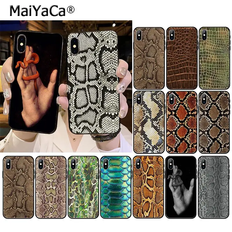 Чехол со змеиной кожей для iPhone 11 Pro XS MAX XR 8 7 6 Plus 5 5S SE12 mini 12Pro Max|Бамперы| |