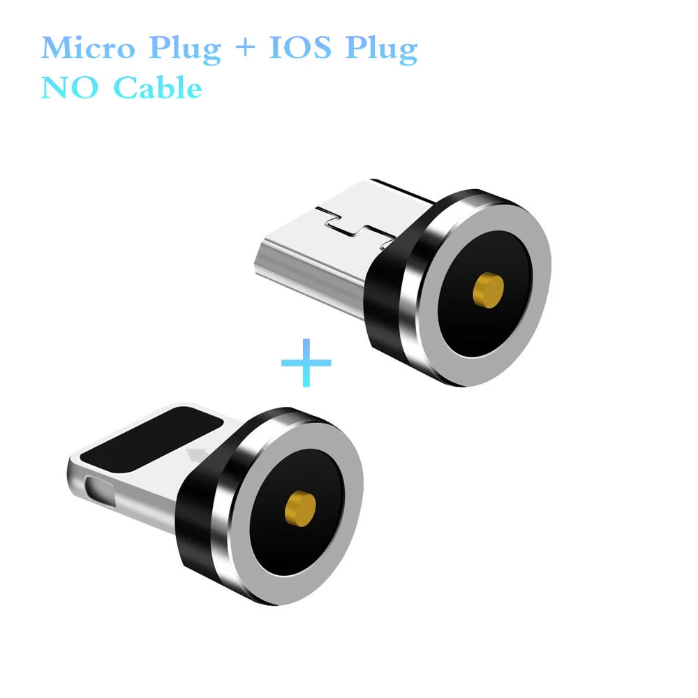 Магнитный зарядный кабель штекер Micro USB Type-C 8-контактный адаптер с подсветкой