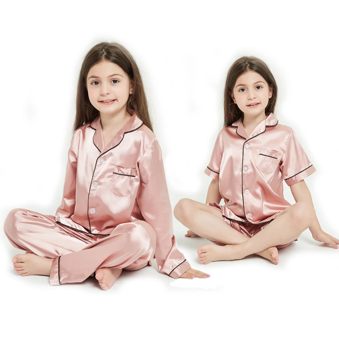 Girls Pajamas Long and Short Sleeve Spring Autumn Summer Girls Set Cotton Children Big Child Baby Children's Adult Home Service
Girls Pajamas Long and Short Sleeve Spring Autumn Summer Girls Set Cotton Children Big Child Baby Children's Adult Home Service