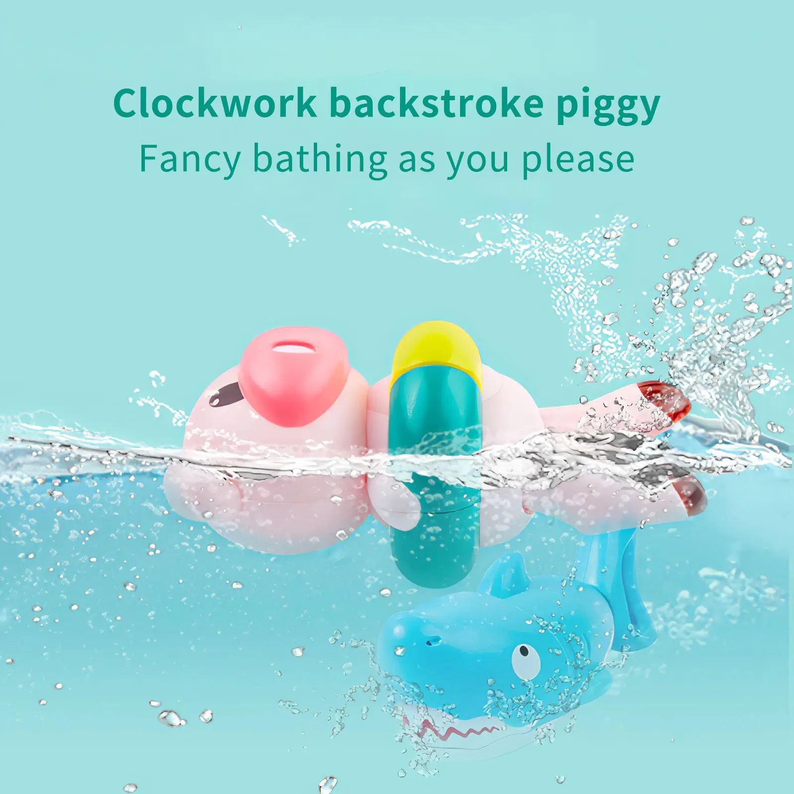 Children Bathing Clockwork Swimming Pink Pig Toy Floating Pig Model Concentration Attracting Growth Brains During Playing Toy 
Children Bathing Clockwork Swimming Pink Pig Toy Floating Pig Model Concentration Attracting Growth Brains During Playing Toy