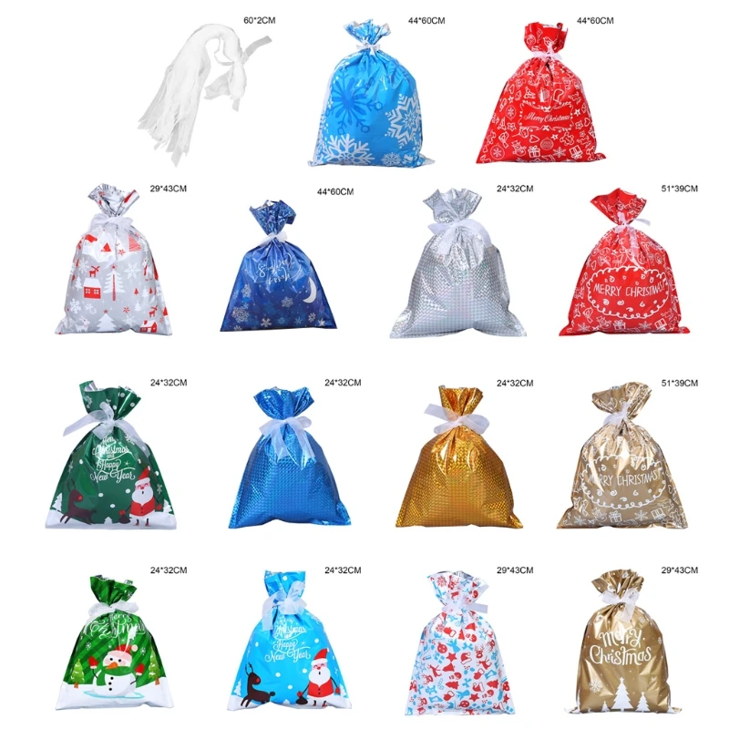 Christmas Wrapping Bags Holiday Treats Pouch Goody Bag with Ribbon for Birthday Party Favor K5DA
Christmas Wrapping Bags Holiday Treats Pouch Goody Bag with Ribbon for Birthday Party Favor K5DA