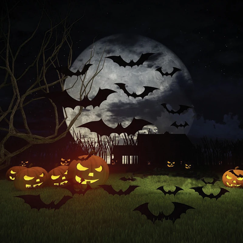 12pcs/pack DIY Bat Halloween 3D Wall Sticker PVC Removable Wall Sticker Halloween Festival Sticker room decoration accessories
12pcs/pack DIY Bat Halloween 3D Wall Sticker PVC Removable Wall Sticker Halloween Festival Sticker room decoration accessories
