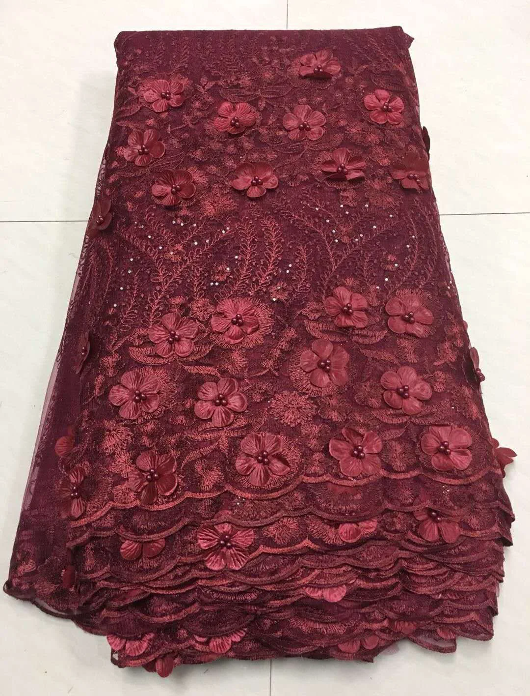 3d Lace Fabric 2021 High Quality Lace Wine African Lace Appliqun with Beaded Embroidered Lace Trim for Nigerian Wedding AZ35-2
3d Lace Fabric 2021 High Quality Lace Wine African Lace Appliqun with Beaded Embroidered Lace Trim for Nigerian Wedding AZ35-2