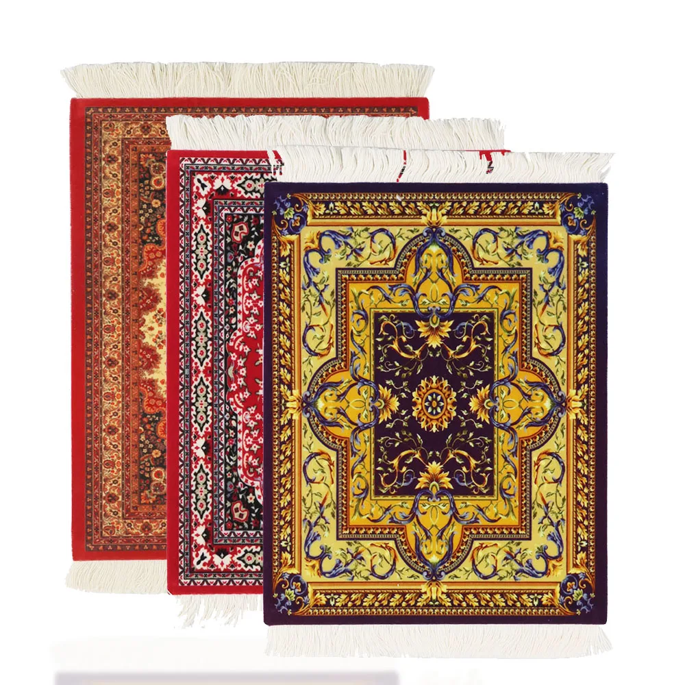 30 Persian Mini Woven Rug Mat Mousepad Retro Style Carpet Pattern Cup Laptop PC Mouse Pad with Fring Home Office Table Decor
30 Persian Mini Woven Rug Mat Mousepad Retro Style Carpet Pattern Cup Laptop PC Mouse Pad with Fring Home Office Table Decor