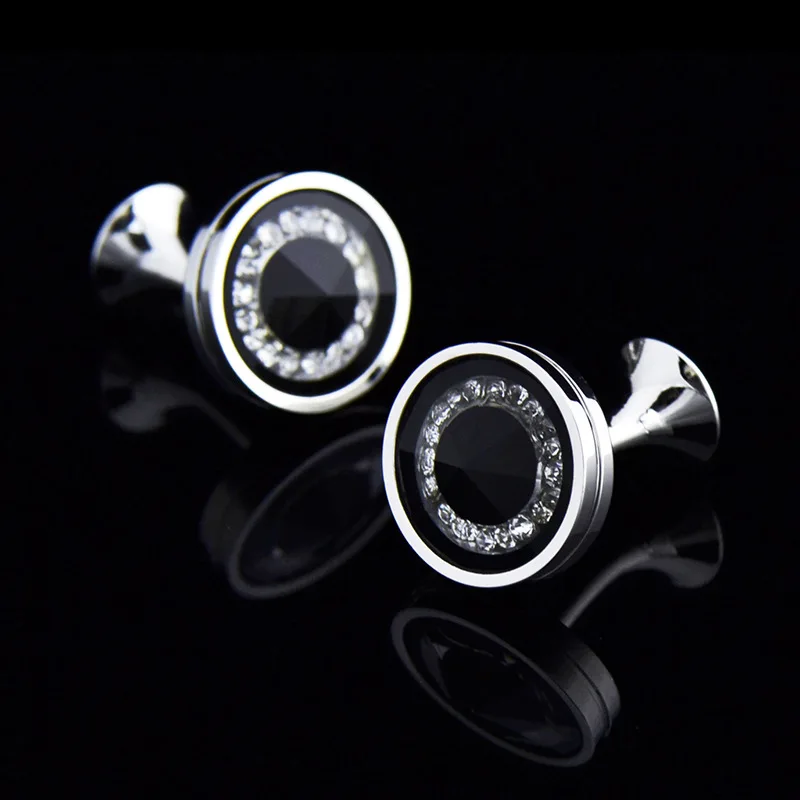 1 Pairs Black Crystal Sleeve Nails Men's Shirt Cufflinks Silver Cuff Links Buttons Jewelry Clothing Accessories
1 Pairs Black Crystal Sleeve Nails Men's Shirt Cufflinks Silver Cuff Links Buttons Jewelry Clothing Accessories